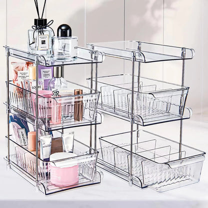 Estante Organizador Bajo la Pileta Doble Nivel Deslizante – Cocina y Baño