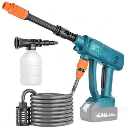 Hidrolavadora Inalámbrica de Alta Presión Bonacell para Lavado de Autos, Compatible con Baterías Makita 18V, con Manguera de Agua Ajustable