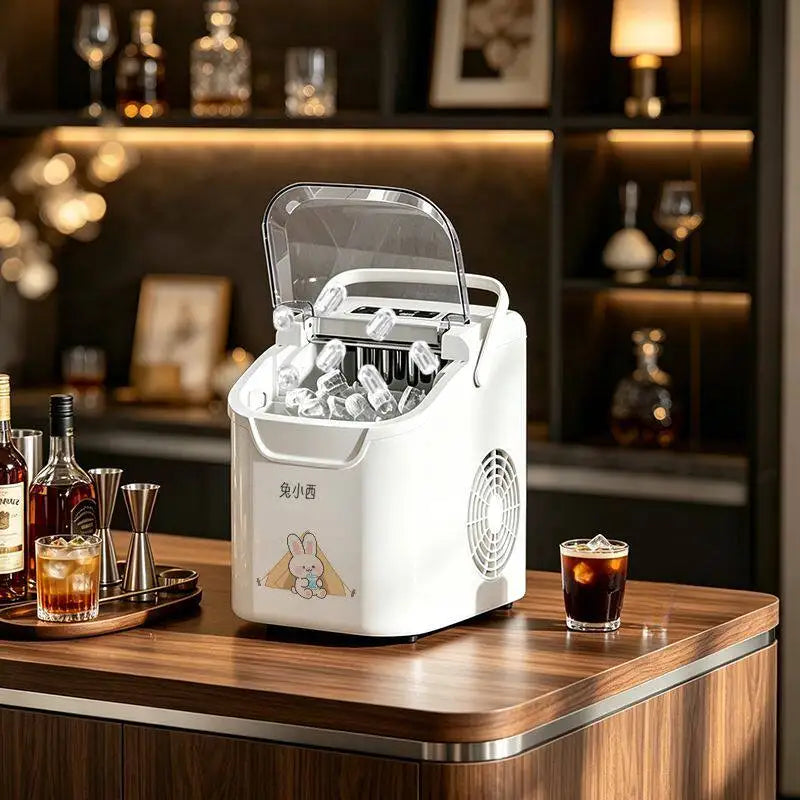 Máquina de Hielo Doméstica Portátil Automática – Compacta para Dormitorio, Exterior y Hogar