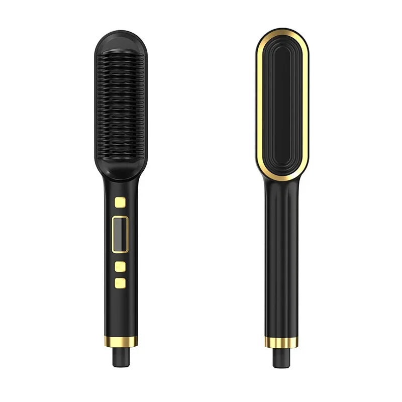 Cepillo Alisador Inteligente con Pantalla LCD – 31 Niveles, Cerámica y Control de Temperatura