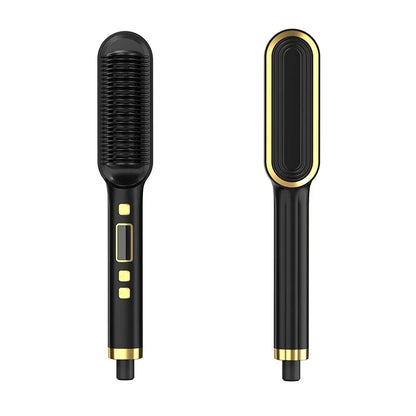 Cepillo Alisador Inteligente con Pantalla LCD – 31 Niveles, Cerámica y Control de Temperatura