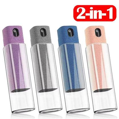 Kit Limpiador de Pantalla 2 en 1 con Spray Portátil y Paño de Microfibra para Apple Watch, iPhone, PC y Laptops