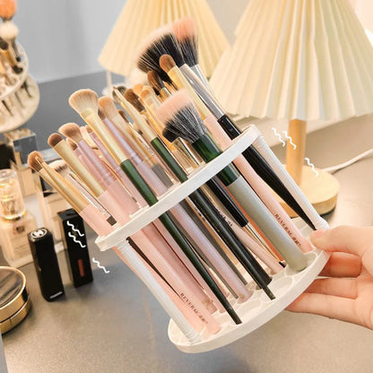 Organizador Giratorio de Escritorio para Pinceles de Arte y Maquillaje – Acabado Esmaltado