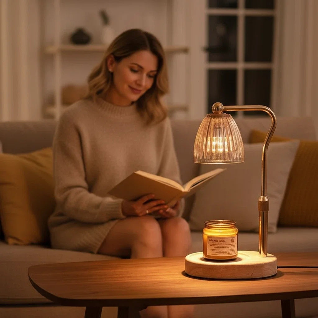 Lámpara Calentadora de Velas Aromaterapia 220V 50W – Luz Regulable para Café y Hogar