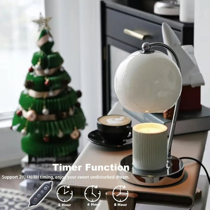 Calentador de Velas Moderno con Base Ancha – Timer, Regulador y Decoración para el Hogar