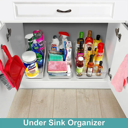 Estante Organizador Bajo la Pileta Doble Nivel Deslizante – Cocina y Baño