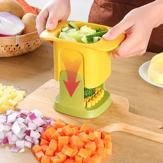 Cortador Multifuncional de Verduras – Rebanador, Picador y Cortador de Papas Fritas