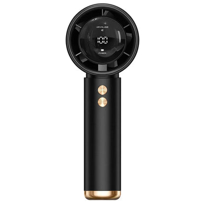 Ventilador Turbo Portátil Recargable USB | Mini Ventilador de Alta Velocidad con Pantalla LED