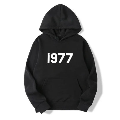 Buzo con Capucha Edición 1977 – Hip-Hop Streetwear Casual Primavera Otoño