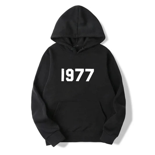 Buzo con Capucha Edición 1977 – Hip-Hop Streetwear Casual Primavera Otoño