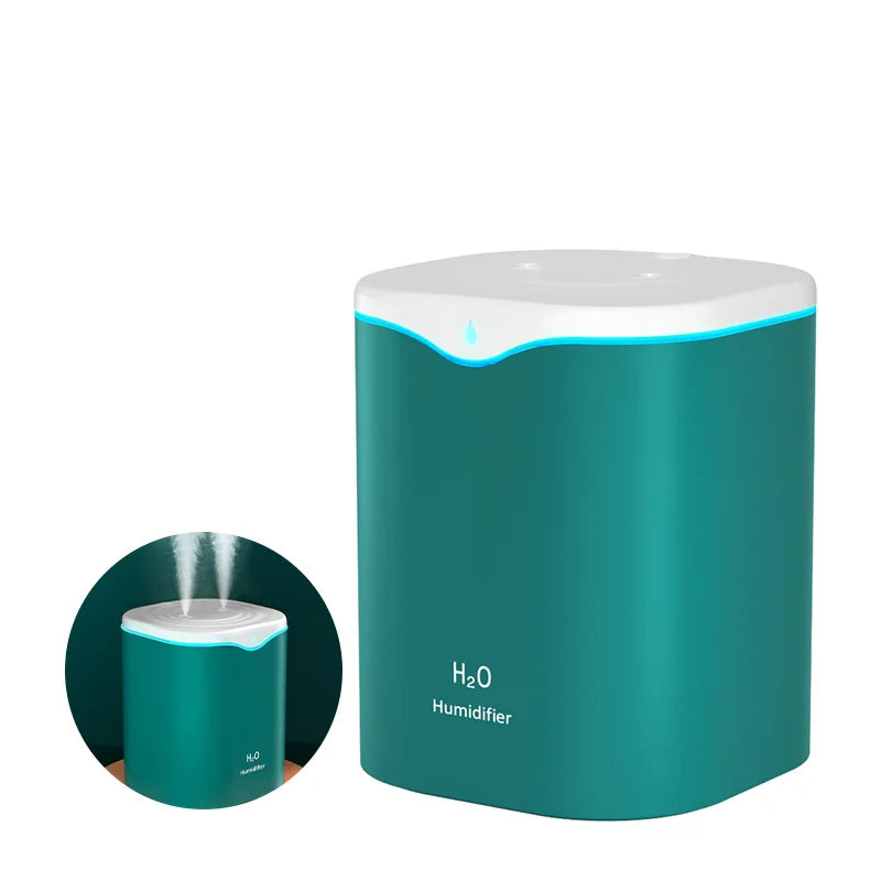 Humidificador de Aire USB de 2000 ml con Doble Salida de Vapor.