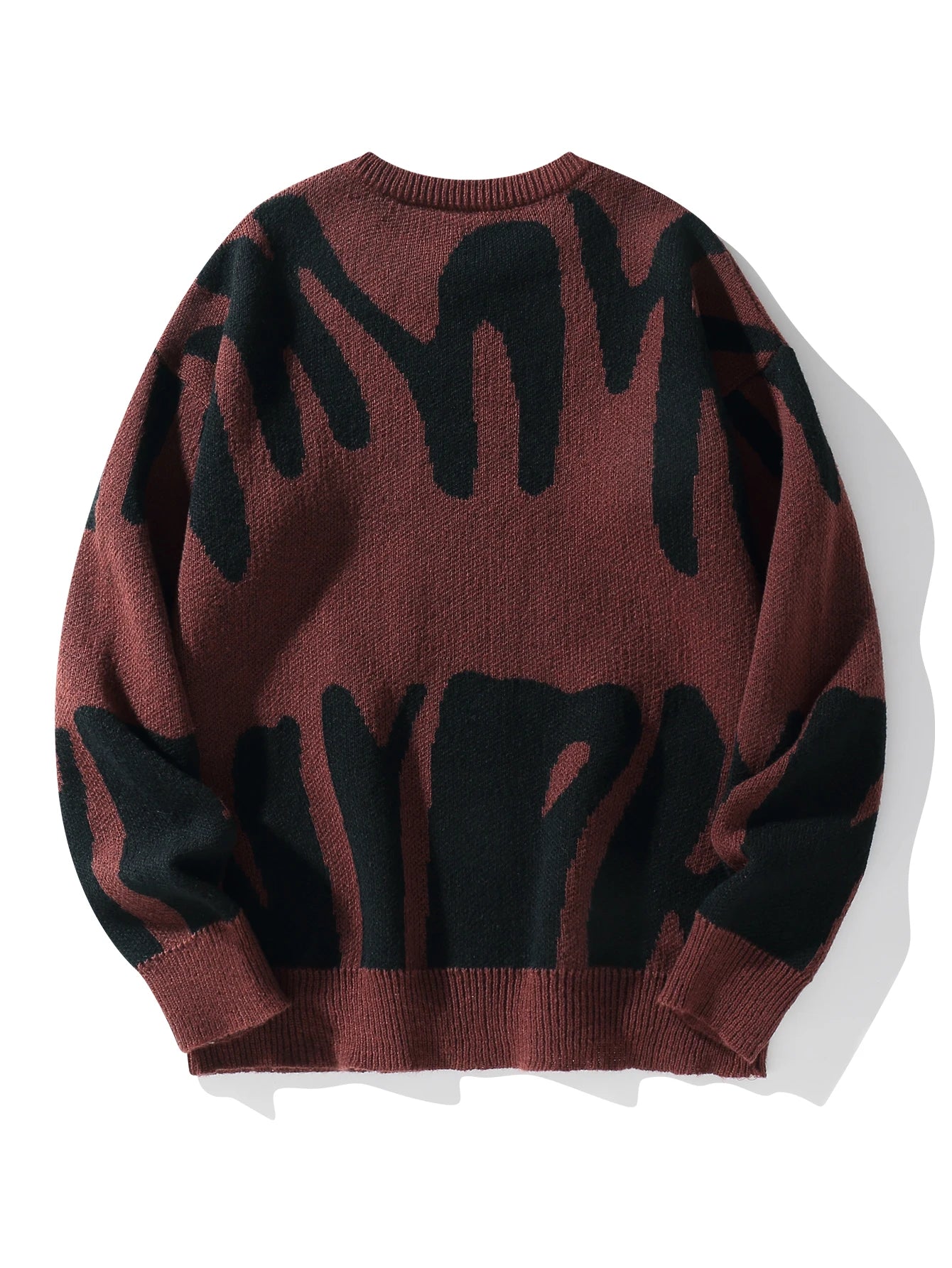 Suéter de Hombre Tejido Jacquard – Cuello Redondo, Diseño Moderno y Abrigo para Otoño e Invierno