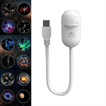 Proyector LED Galaxy 2 en 1 – Rotación 360° USB Luz Ambiente para Dormitorio y Fiestas