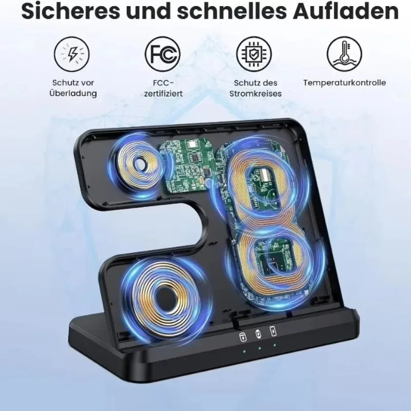 Estación de Carga Inalámbrica 3 en 1 – Carga Rápida para Samsung Galaxy, Watch y Buds