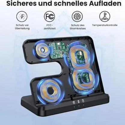 Estación de Carga Inalámbrica 3 en 1 – Carga Rápida para Samsung Galaxy, Watch y Buds