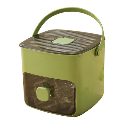 Máquina de Hielo Portátil con Cajón de Almacenamiento y Asa – Compacta para Hogar, Oficina y Exterior