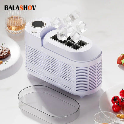 Máquina de Hielo Portátil 220V/110V y 12V – Mini Automática para Hogar, Dormitorio, Oficina y Auto