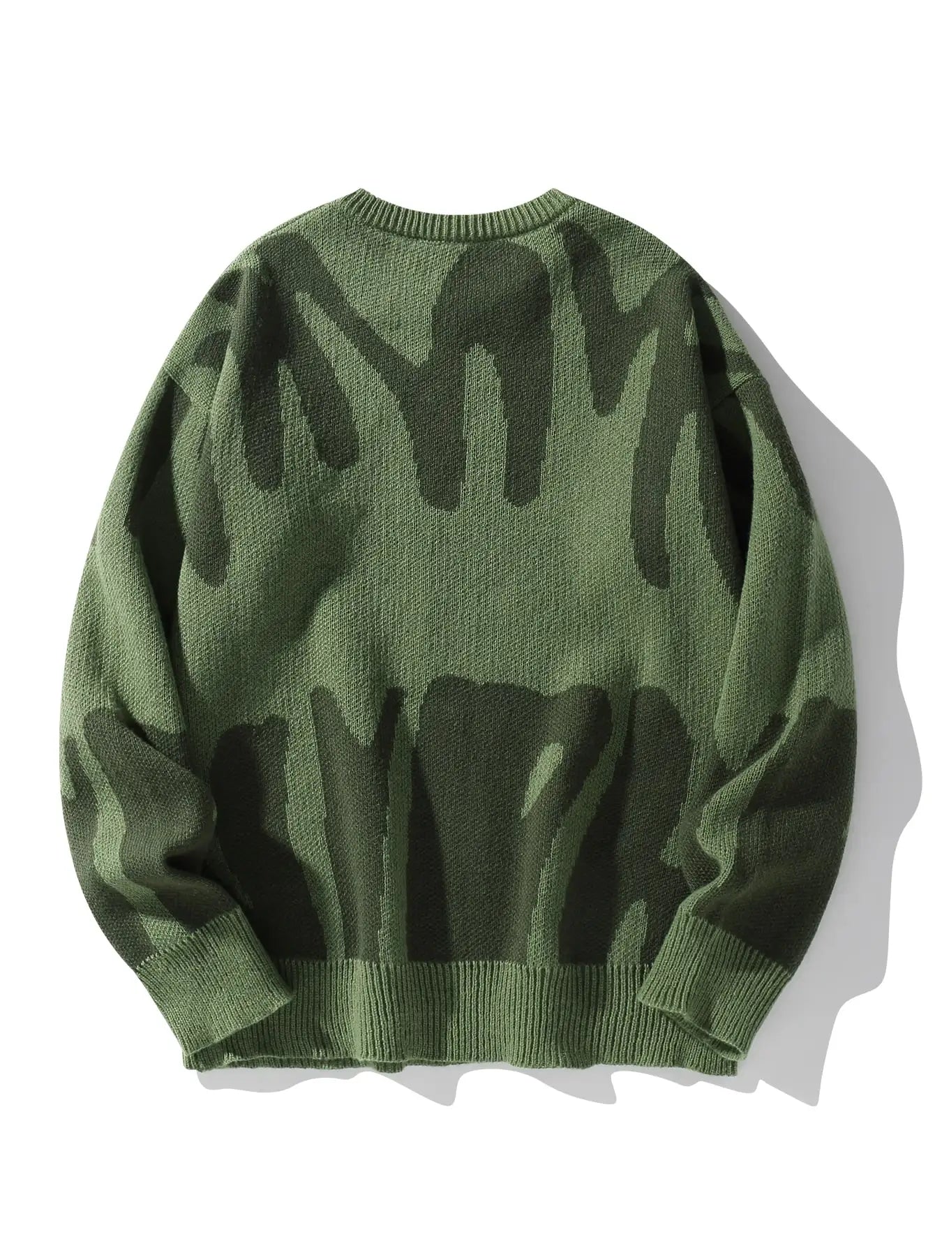 Suéter de Hombre Tejido Jacquard – Cuello Redondo, Diseño Moderno y Abrigo para Otoño e Invierno