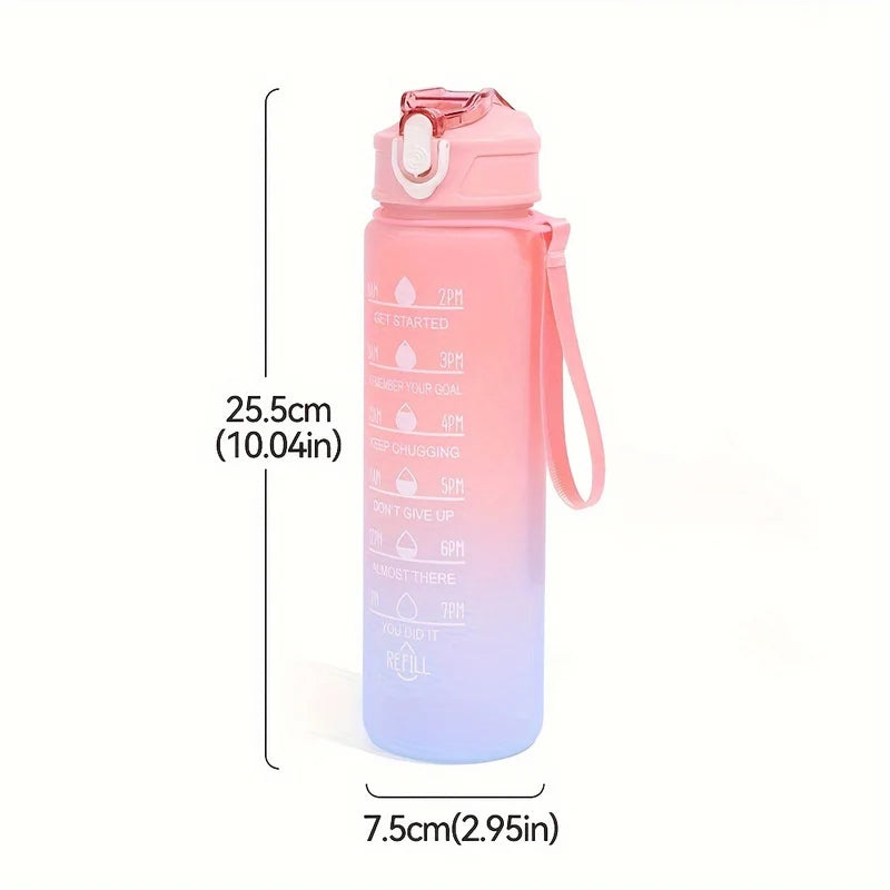 Botella Deportiva de 700 ml con Sorbete y Marcador de Medidas | Diseño Degradado Frosted