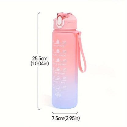 Botella Deportiva de 700 ml con Sorbete y Marcador de Medidas | Diseño Degradado Frosted