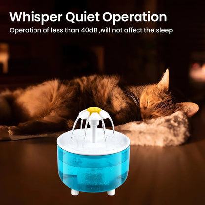 Fuente de Agua para Mascotas con 4 Filtros USB 1200ml – Dispensador Automático para Gatos y Perros
