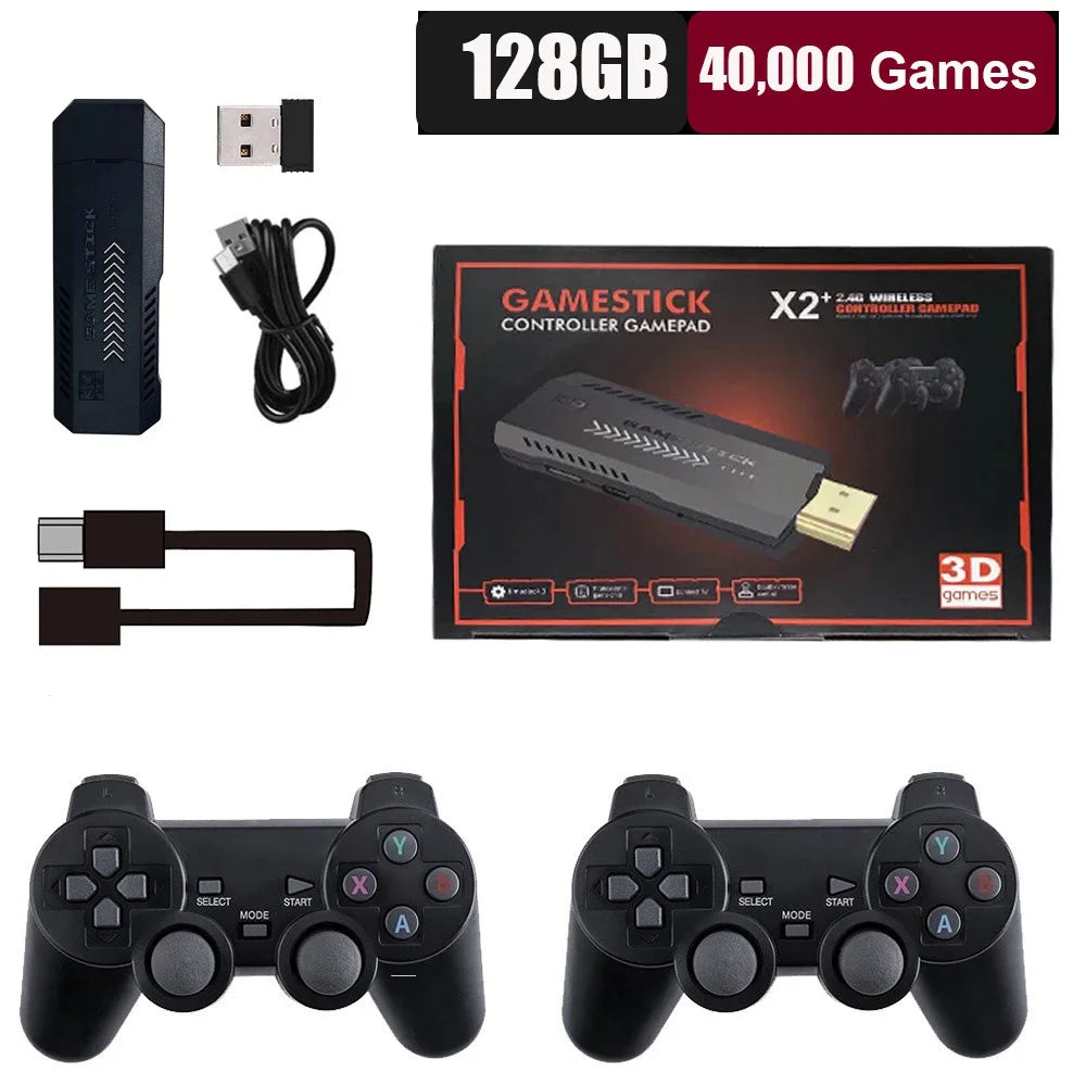 Consola Portátil X2 Plus – Pantalla 4K Ultra HD, 40000+ Juegos Retro, 128G, HDMI Inalámbrico, 50+ Emuladores