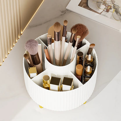 Organizador de Maquillaje Giratorio 360° con Gran Capacidad – Porta Pinceles, Lápices y Cosméticos