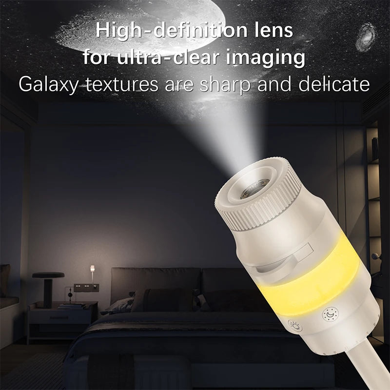 Proyector Galaxy 2 en 1 USB – Rotación 360° Luz Nocturna LED para Auto y Dormitorio