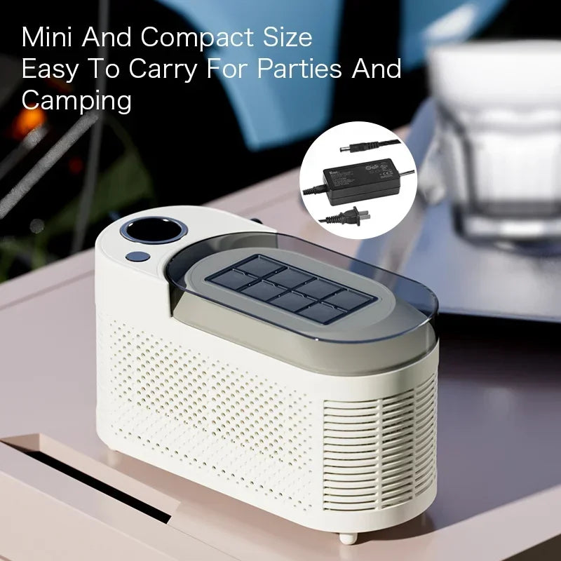 Máquina de Hielo Portátil 220V/110V y 12V – Mini Automática para Hogar, Dormitorio, Oficina y Auto