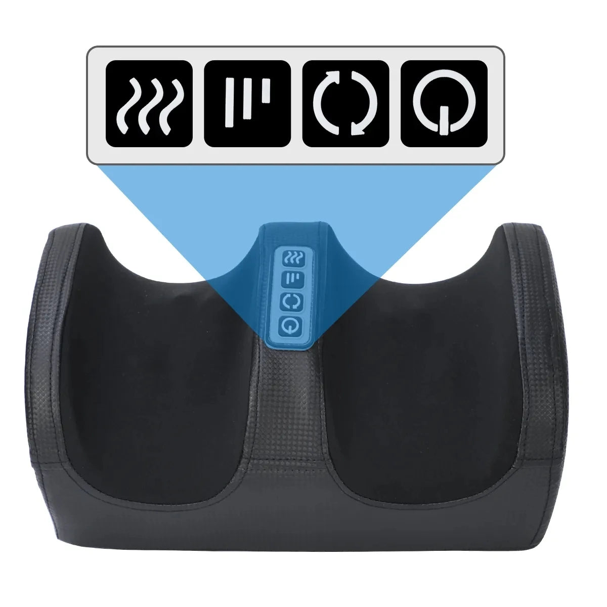 Masajeador Eléctrico para Pies Shiatsu con Amasado Profundo, Calor, Rodillos y Vibración para Alivio de Fatiga Muscular