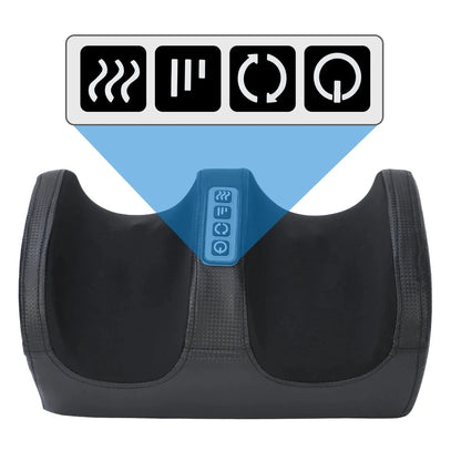 Masajeador Eléctrico para Pies Shiatsu con Amasado Profundo, Calor, Rodillos y Vibración para Alivio de Fatiga Muscular