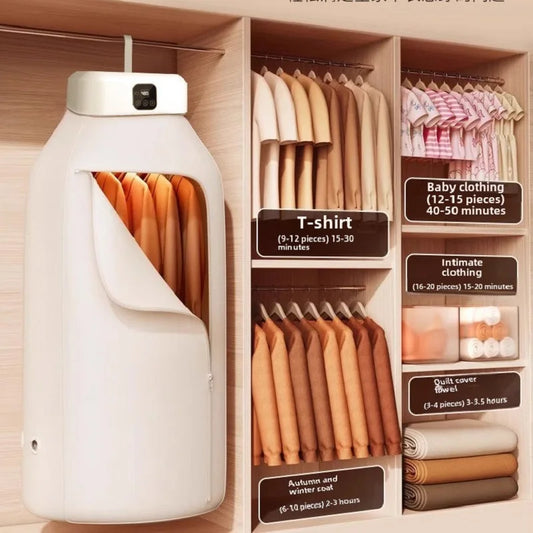 Secadora de Ropa Portátil Mini con Secado 360° de Aire Caliente, Plegable para Ropa Interior y Calcetines