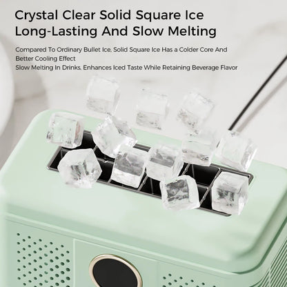 Máquina de Hielo Mini Portátil 12V/220V – Para Auto, Hogar, Oficina y Camping
