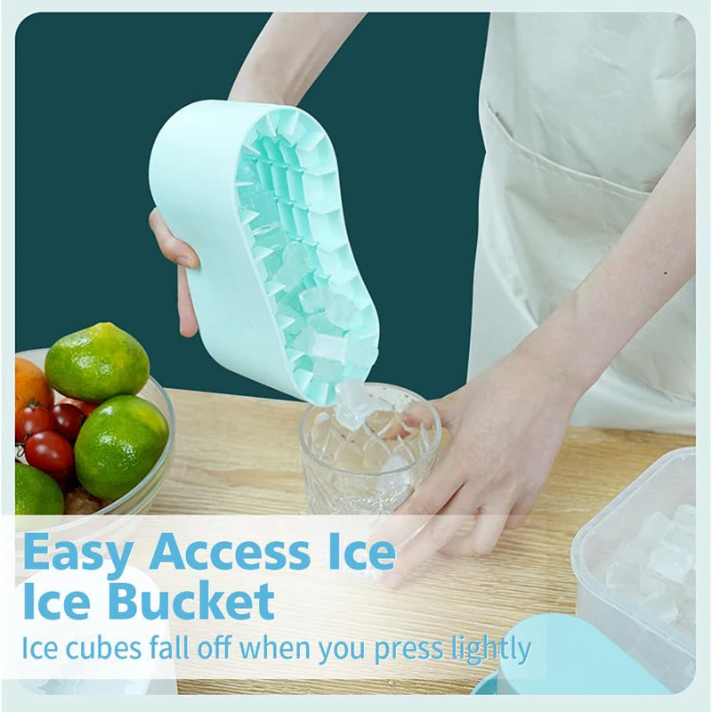 Cubitera de Silicona Portátil Redonda – Molde para Hielo, Enfriador de Vino y Bebidas