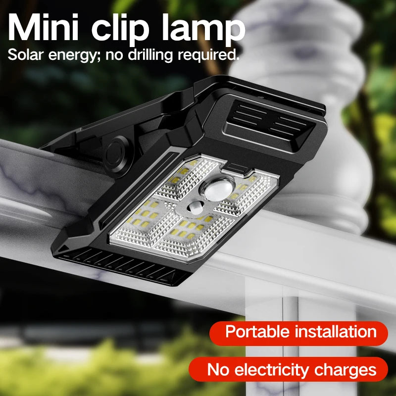 Lámpara Solar para Patio con Sensor de Movimiento – Luz Exterior Multifuncional para Jardín y Césped