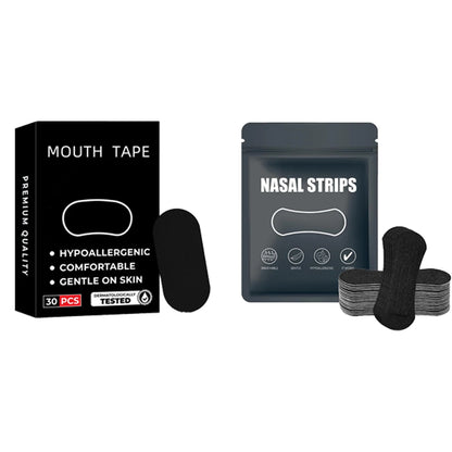 Tiras Nasales Antirronquidos 2 en 1 para Mejorar la Respiración, Cinta Bucal Antirronquidos, Expansor Nasal para Mejorar el Sueño y Reducir los Ronquidos