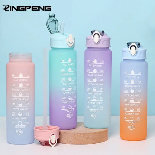 Botella Deportiva de 700 ml con Sorbete y Marcador de Medidas | Diseño Degradado Frosted