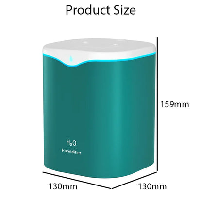 Humidificador de Aire USB de 2000 ml con Doble Salida de Vapor.
