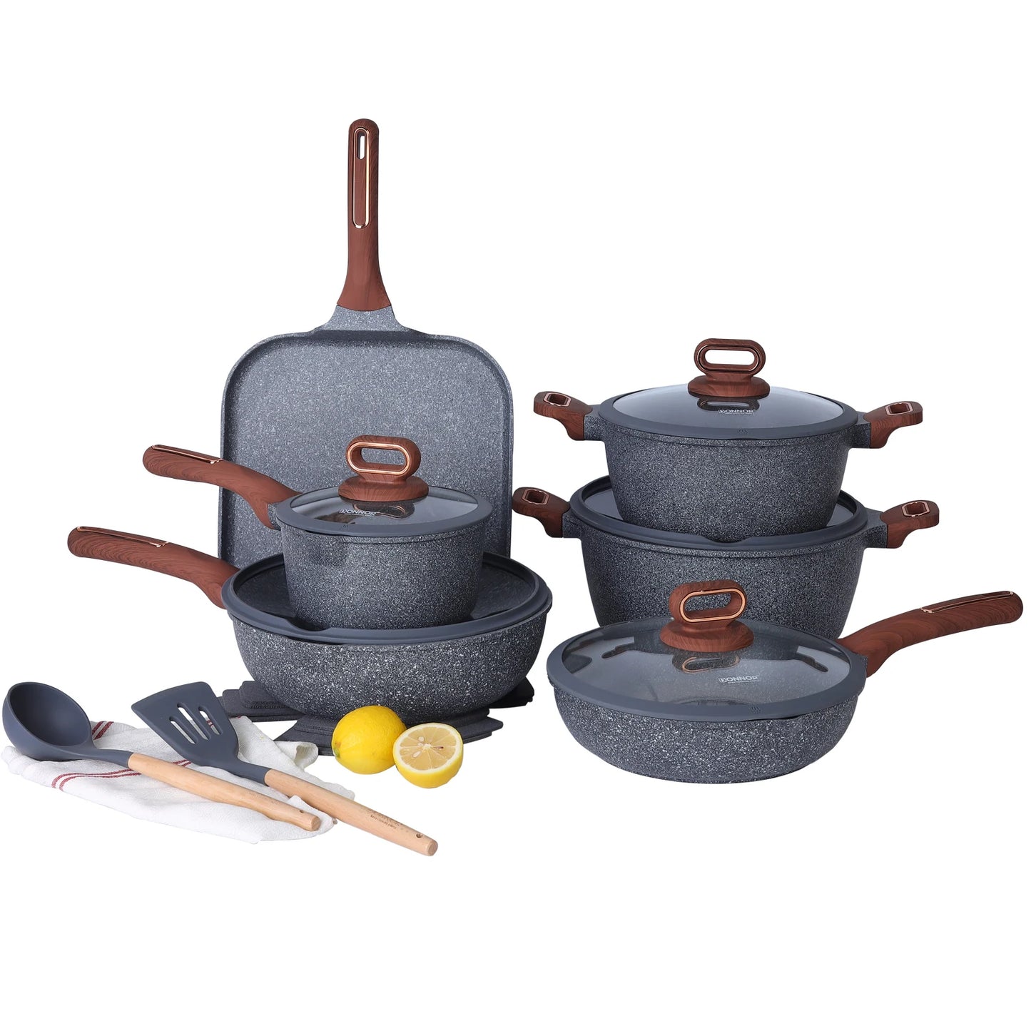 Set de Ollas y Sartenes Antiadherentes de Cerámica DONNOR – Cocina Fácil y Profesional