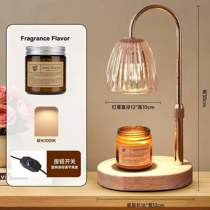 Lámpara Calentadora de Velas Aromaterapia 220V 50W – Luz Regulable para Café y Hogar