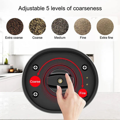 Set de Molinillos Eléctricos de Sal y Pimienta con Luz LED y Carga USB – Grosor Ajustable