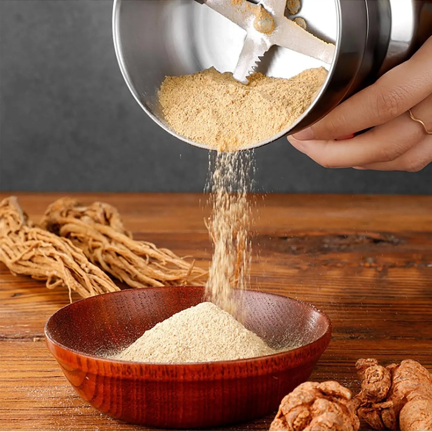 Molinillo Eléctrico Multifuncional con Cuchilla de 4 Filos – Café, Cereales, Nueces y Especias