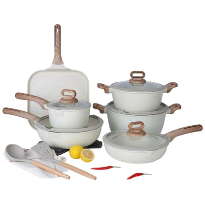 Set de Ollas y Sartenes Antiadherentes de Cerámica DONNOR – Cocina Fácil y Profesional