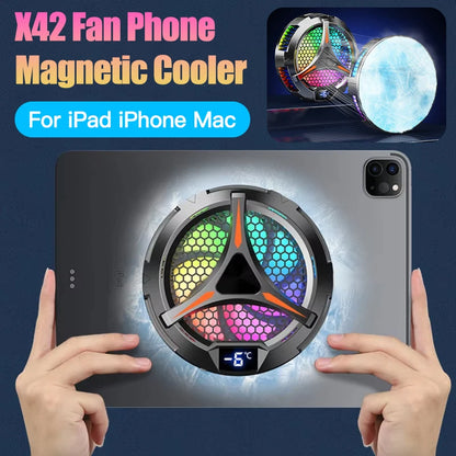 X42 Enfriador Magnético para Tablet y Celular con Soporte de Aluminio y Tecnología Peltier
