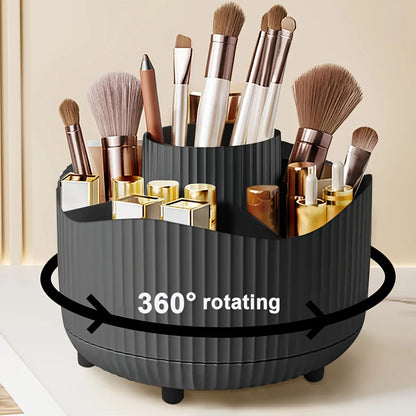 Organizador de Cosméticos Giratorio de Escritorio – Porta Pinceles Multifuncional para Baño y Tocador