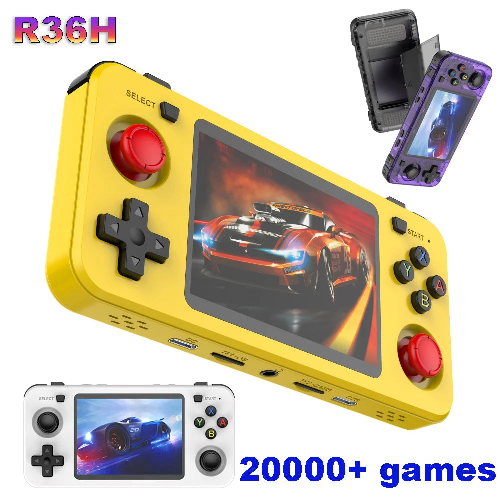 Consola Portátil Retro R36H ARKOS – Pantalla IPS 3.5", 64G/128G, Regalo para Niños