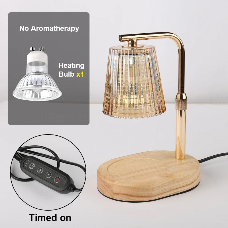 Calentador de Velas 50W con Timer y Regulador – Vidrio para Decoración de Dormitorio