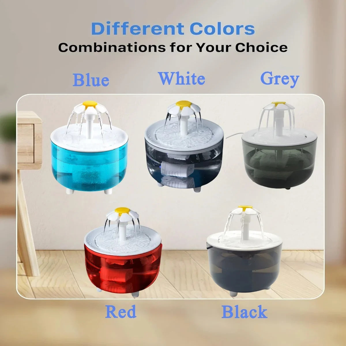 Fuente de Agua para Mascotas con 4 Filtros USB 1200ml – Dispensador Automático para Gatos y Perros