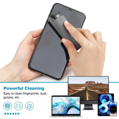 Limpiador de Pantalla 2 en 1 con Spray Portátil y Paño de Microfibra para Móvil, Tablet y Vidrio