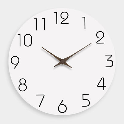 Reloj de Pared Moderno de Madera – Movimiento Silencioso de Cuarzo para Hogar